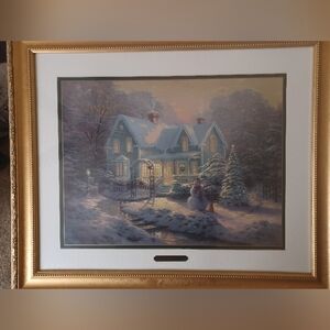 Thomas Kincaid Blessings of Christmas Framed Print With COA